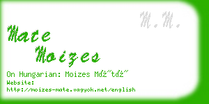 mate moizes business card